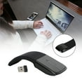 thumbnail image 2 of 2.4GHz Foldable Arc Touch Wireless Mouse Optical Mice With USB Receiver Black, 2 of 9
