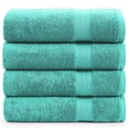 thumbnail image 1 of Juego de toallas de baño LANE LINEN, 100% algodón, secado rápido, color verde azulado (4 x 70 x 140 cm), 1 of 9