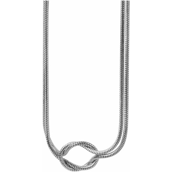 Zephyriana Double Layer Snake Chain Necklace for Women Dainty Knotted Choker Chain Minimalist Stackable Statement Jewelry Gift