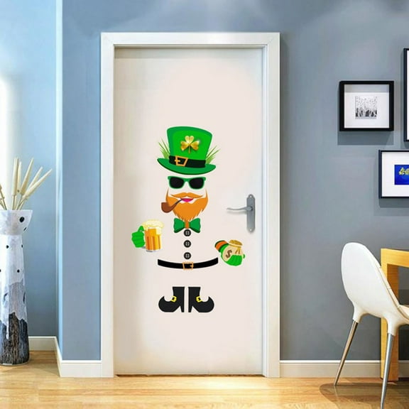 XGFHYJEH St Patricks Day Decorations, St Patricks Day Wall Decals, St Patricks Day Decorations Indoor, Set of St. Patrick's Day Window Stickers Irish Holiday Wall Stickers Decoration