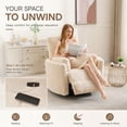 thumbnail image 6 of Adult Sherpa Nursery Power Swivel and USB Charging Recliners with 2 Removable Pillows, Beige, 6 of 10