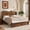 Brown, variant on Frostbloom Queen Platform Bed Frame with Wooden Headboard, Natural Wood Grain, Brown