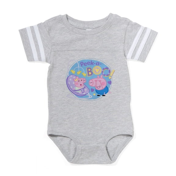 CafePress - Peppa Pig: Peek A BOO! - Cute Infant Baby Football Bodysuit