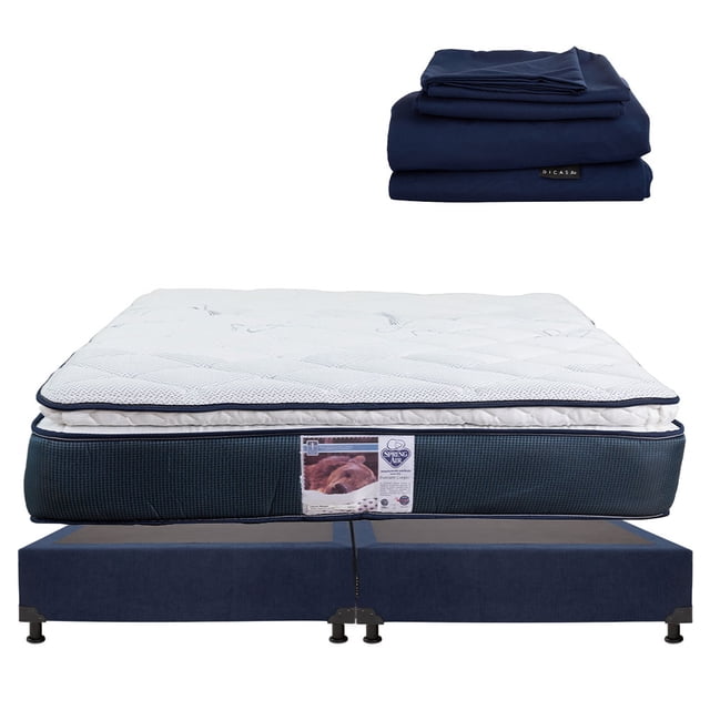 Colchón King Size + Box Bless + Sábanas Softy Spring Air Dicasa Monaco