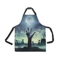 thumbnail image 2 of ASHLEIGH Halloween Theme Zombie Hand Rising Adjustable Bib Apron with Pockets Commercial Restaurant and Home Kitchen Adjustable Apron, 2 of 2