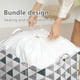 thumbnail image 4 of Cesta de la ropa plegable grande con asas y cordón - Cesta de ropa de mayor capacidad para guardar el dormitorio, 4 of 6