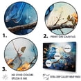 thumbnail image 3 of Designart "Avian Watercolor Halo II" Animals Bird Floater Framed Wall Art Prints, 3 of 5