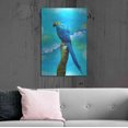 thumbnail image 6 of Luxe Metal Art 'Blue Parrot' by Ata Alishahi, Metal Wall Art, 24"x36", 6 of 9