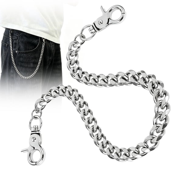 Pants Chain Wallet Chains Stainless Steel Punk Goth Accessories for Women/Men(19.69in)