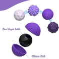 thumbnail image 4 of Large Magnetic Sensory Fidget Ball Toy, 4Pcs Silicone Sensory Stress Relief Toys for Adults, Teens with Autism, ADHD, Anxiety, Stocking Stuffers for Women Men Teen Gift- Large purple, 4 of 5