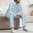 thumbnail image 7 of Salouo Cute Animals Print Button-Front Long Sleeve Pajama Set for Men, Soft 2Pjs Men's Long Sleeve Sleepwear-Small, 7 of 7