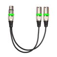 thumbnail image 4 of 3Pin XLR Femelle à Double Câble Adaptateur Mâle Y Splitter 30cm (Rouge), 4 of 8