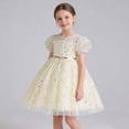 thumbnail image 2 of Vividxx Girls Dresses Tutu Gown With Sleeves For Birthday Party Pageant Performance And 4-5 Years, 2 of 6
