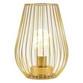 thumbnail image 3 of TRIROCKS 7.8''H Cage Shape Cordless Table Lamp Battery operated(Gold), 3 of 12