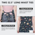 thumbnail image 6 of Pioneer Flower Floral Print Pattern Apron for Women and Men, Cotton Linen Waterproof with Pockets, Adjustable, 33x27 Inch for Kitchen, Gardening, BBQ, Salon, 6 of 6