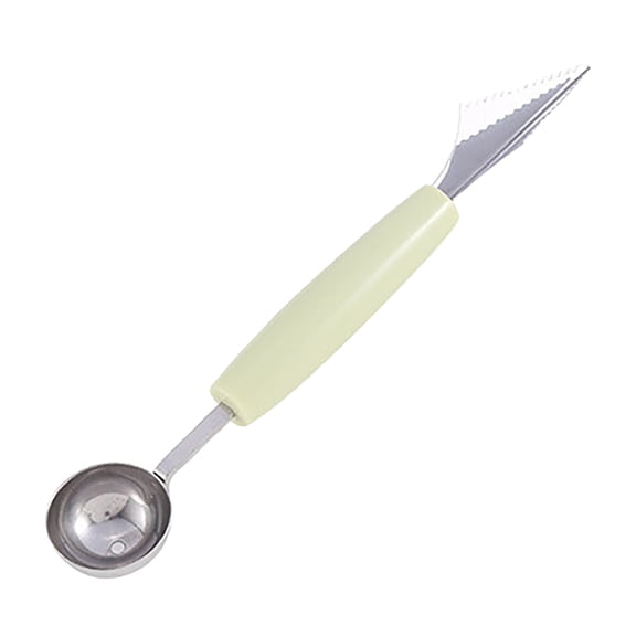 Usloyux Fruit Baller Tool, Stainless Steel Double-Sided Scoop for Watermelon Melon, Ice Cream Scoop for Dessert, Easy-Grip Carving Knife for Fruit Decoration, 3-Piece Set for Party Serving