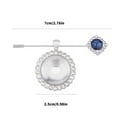 thumbnail image 3 of Wedding Bouquet Photo Holder Brooch - Circular Glass Design with Secure Clasp & Rhinestone Embellished Alloy, 3 of 8