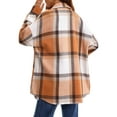 thumbnail image 5 of UVN Plaid Shirts for Women Flannel Long Sleeve Shacket Jacket Ladies Shirt Button Down Top Casual Coats, 5 of 8