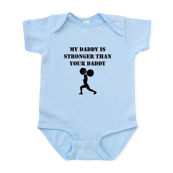 CafePress - My Daddy Is Stronger Than Your Daddy Body Suit - Baby Light Bodysuit, Size Newborn - 24 Months