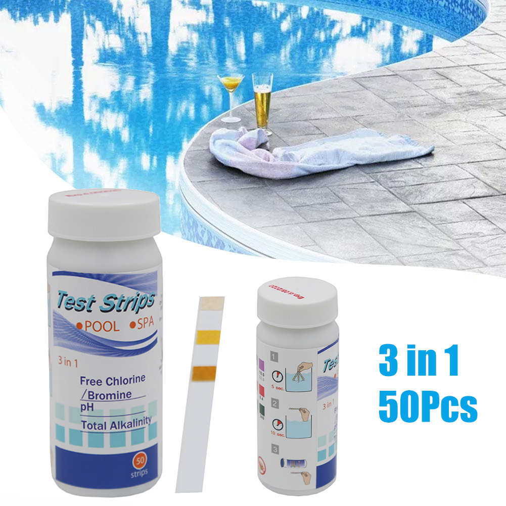 Travelwant 50Pcs Premium Pool and Spa Test Strips Accurate Testing