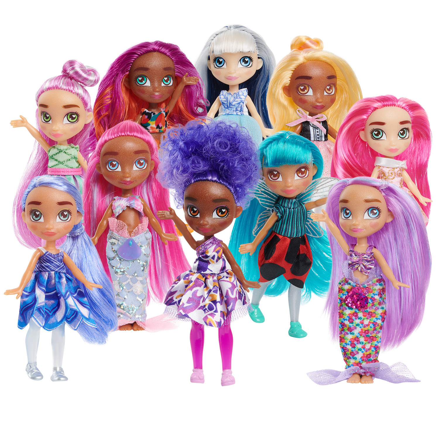 Hairmazing 10-Pack Collectible Small Dolls Set, Kids Toys for Ages 3 up - image 15 of 15