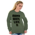 thumbnail image 5 of US Army Wife Life Military Logo Women Crewneck Sweatshirt Brisco Brands S, 5 of 6