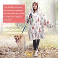 thumbnail image 4 of Wearable Oversized Blanket,Red Christmas Tree Pattern Wearable Blanket Hoodie for Adults,Cozy Hooded Blankets with Super Pockets,Super Warm Fuzzy Pullover for Women & Men, 4 of 6