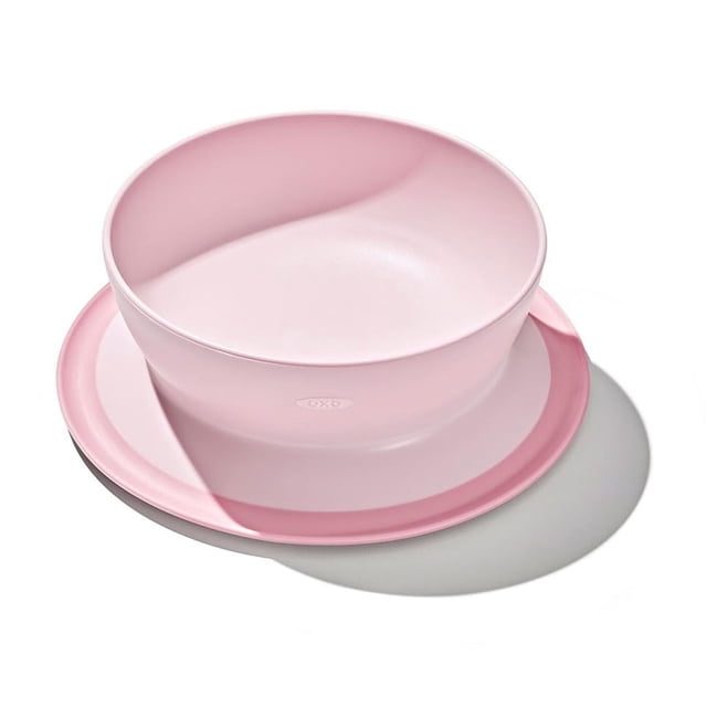 Plato con base antideslizante OXO Tot Stick and Stay - Blossom
