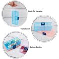 thumbnail image 5 of 5 Pack 10 Grids Jewelry Storage Containers Bead Organizer Plastic Storage Case Mini Tackle Box with Movable Dividers for Nail Tips Stone Jewelry Sewing Fishing Traveling 2.6x5x0.8 Inch DIY, 5 of 7