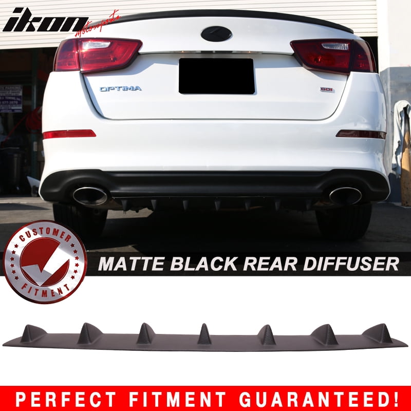 Compatible with Kia Optima K5 V1 Style Rear Bumper Lip Diffuser 7 Fin ...