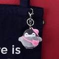 thumbnail image 2 of Llavero de peluche de animal, lindo pingüino de peluche y interesante mochila con colgante de muñeca para niños o amigos (pingüino-rosa, paquete de 2), 2 of 5