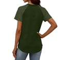 thumbnail image 5 of Womens Designer Raglan Sleeve T Shirt Trending Curved Hem Short Sleeve T Shirts Belly Hiding Slimming Tee Top, 5 of 6
