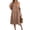 Khaki, variant on Women'S Boho One Shoulder Short Sleeve Smocked Ruffle Swing Midi Dress Green S