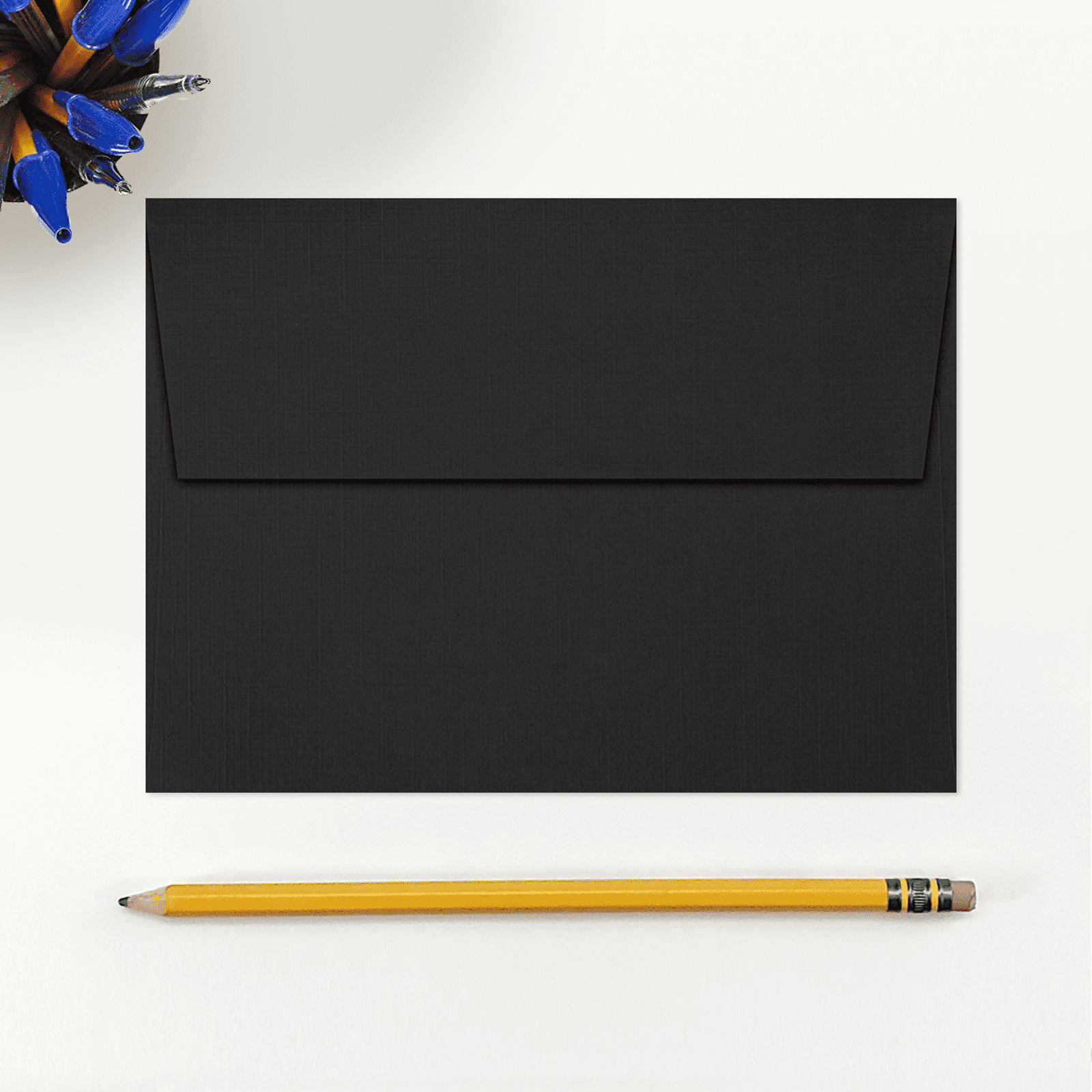 LUXPaper A7 Invitation Envelopes, 5 1/4 x 7 1/4, Black Linen, 50/Pack