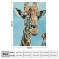 thumbnail image 4 of Sheronv Giraffe Theme Warm Lightweight Soft Fleece Blanket for All Seasons - Excellent Hand Feel Blanket 50x60in, 4 of 6
