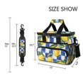 thumbnail image 3 of FORMRS Insulated Cooler Bag 24 Cans Capacity Soft Leakproof Lunch Box with Side Pockets, Lemon Checkered, 3 of 7