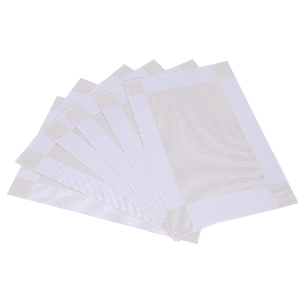 6 uds restaurante cocina/mesa de comedor manteles individuales de PVC esteras aislantes Beige Jadeshay moderno
