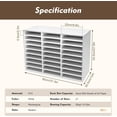 thumbnail image 2 of File Sorting Cabinet, 27 Slot Mail Organizer Countertop, Desktop Mail Sorter Literature Organizer, Classroom Mailbox Literature Slots, for Homes, Schools, Offices, White, 2 of 9