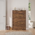 thumbnail image 2 of Shoe Storage Cabinet with Flip Drawers, Wood Hidden Shoe Storage with Adjustable Shelf, Freestanding Narrow Slim Shoe Organizer for Front Door Entrance, Living Room, Hallway, Bedroom, 2 of 7