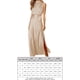 thumbnail image 2 of Vestido Formal De Satén Vestidos largos para mujer Vestido de noche con cuello simulado y abertura lateral para cóctel (Beige S) Ygjytge para Mujer Beige T XL, 2 of 8