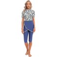 thumbnail image 4 of Maillot de Bain pour Femmes, Combinaison à Manches Courtes, Fermeture Éclair devant, 3 Pcs, 4TG, 4 of 5