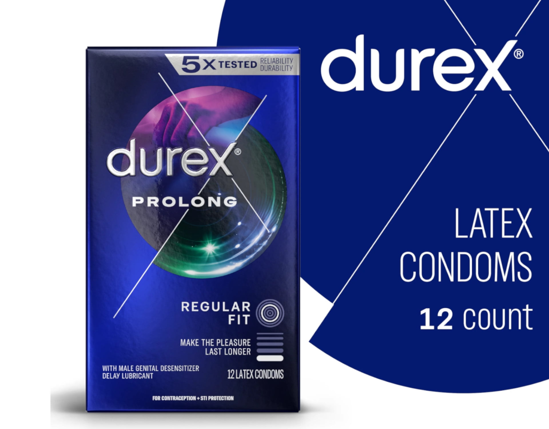 187【新品・未使用】AMBROSIO　MONTREAL　DUREX Durex Condom Prolong Natural Latex Condoms, 12 Count - Ultra Fine
