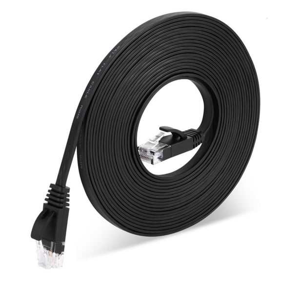 Yammee Cat6 Ethernet Cable RJ45 Networking Flat Cable Patches Cord Panel Extender Networking for Patches Panel to Switching Fle
