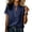 #0528-Navy, variant on Favoffer Women's Work Shirts Short Sleeve V Neck Loose Fit Solid Color Casual Blouses for Business Office Meeting Daily