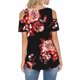 thumbnail image 5 of Tops con estampado de hombros descubiertos de manga corta con cuello en V a la moda para mujer Fridja  bn8147, 5 of 5