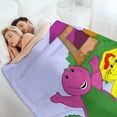 thumbnail image 6 of Barney And Friends Throw Blanket Cozy Warm Flannel Blanket for Living Room Bedroom Bed Sofa Camping Travel, All Seasons Fleece Blankets Gifts for Kids Girls Boys Adults 60"x50", 6 of 8