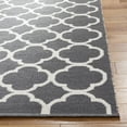 thumbnail image 3 of SAFAVIEH Montauk Nelson Geometric Cotton Area Rug, Dark Grey/Ivory, 6' x 6' Square, 3 of 7