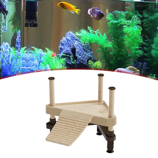 de para tortugas, adorno, accesorios, suministros, multifuncional, fuerte potencia de succión, terraza estable para reptiles S