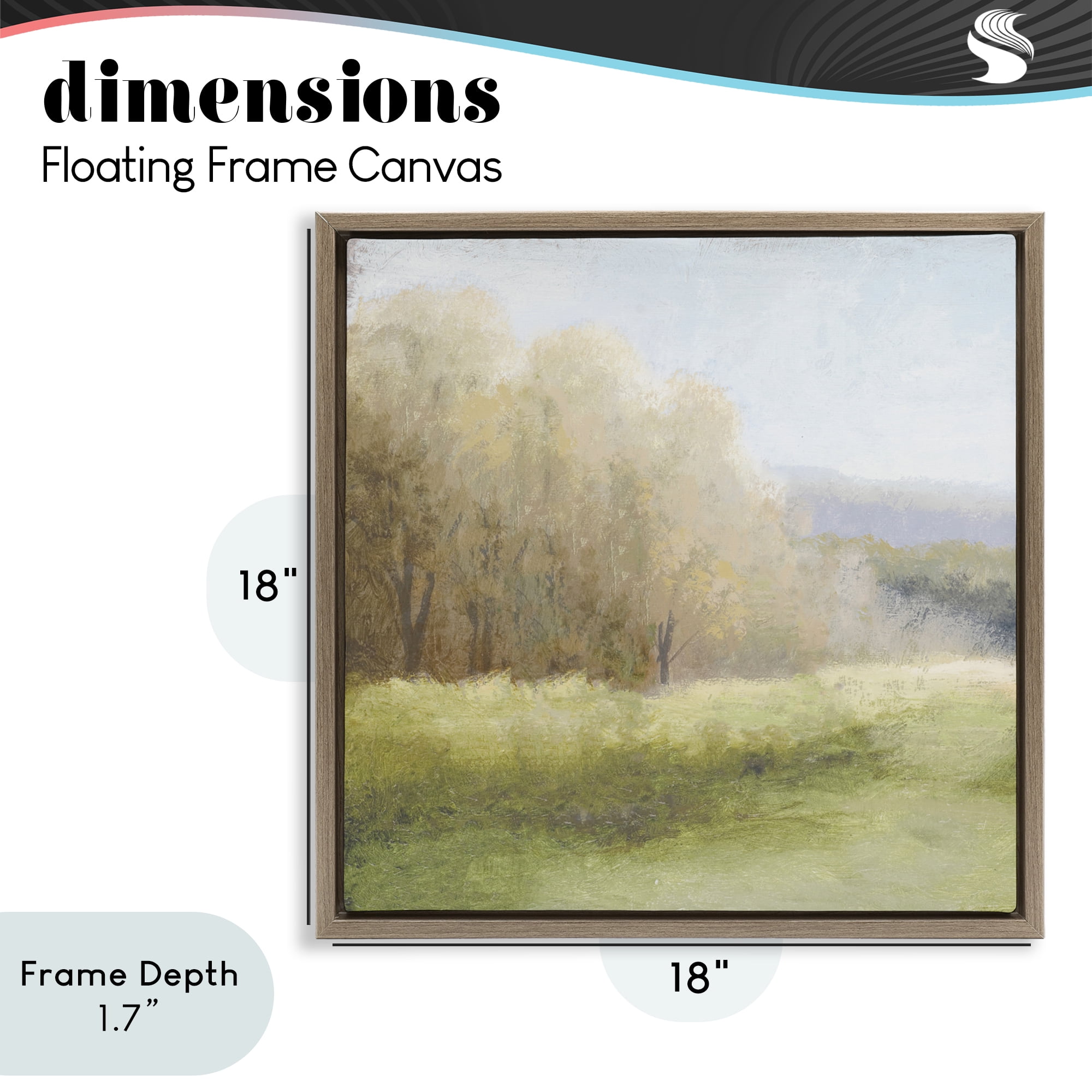 Stupell Industries Within Familiar Place Meadow Brown Framed Floater Canvas Wall Art, design by Michael Marcon