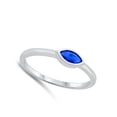 thumbnail image 4 of CHOOSE YOUR COLOR Blue Simulated Sapphire Promise Ring .925 Sterling Silver Band CZ Female Size 6, 4 of 4